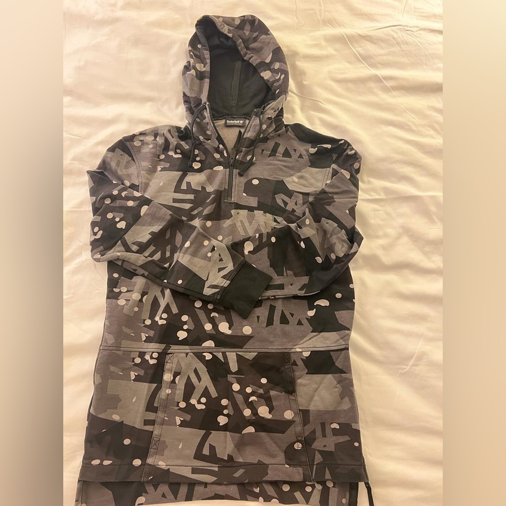 Timberland 1/4 Zip All Over Print Hoodie - Picture 4 of 6